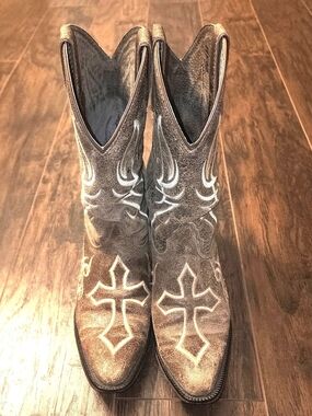 Justin BRL9753 Brown Leather Women's Cowboy Boots